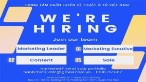 VATC tuyển dụng đồng đội - vị trí: sale và marketing