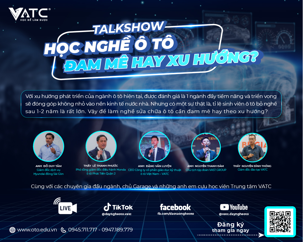 Talkshow học nghề ô tô cùng VATC